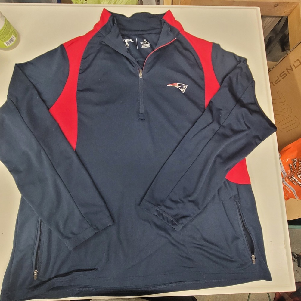 NFL New England Patriots Quarter Zip Pullover Jacket Men's XL‎
